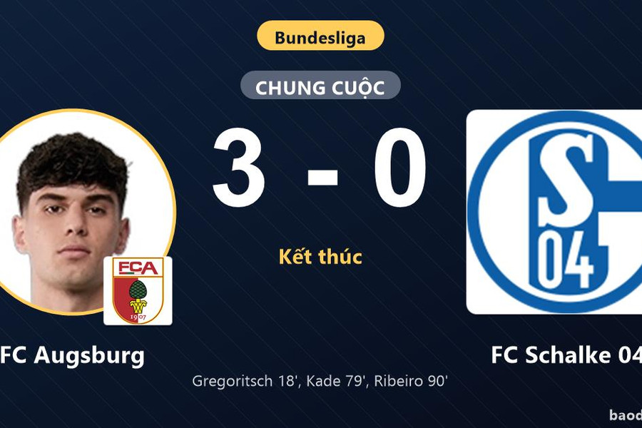 Đè bẹp FC Schalke 04, FC Augsburg khởi đầu tưng bừng tại Bundesliga