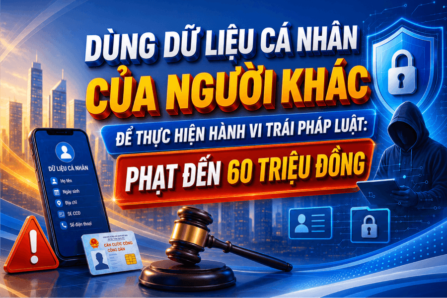 [Infographic] - Mức xử phạt hành vi sử dụng dữ liệu cá nhân của người khác để thực hiện hành vi trái pháp luật