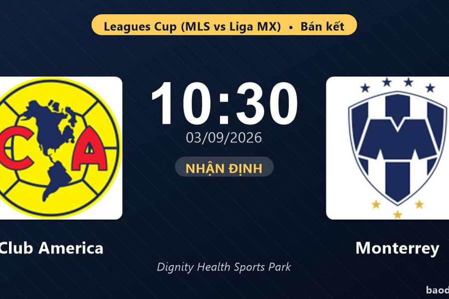 Trực tiếp Club America vs Monterrey: Hết hiệp 1, hòa 0-0
