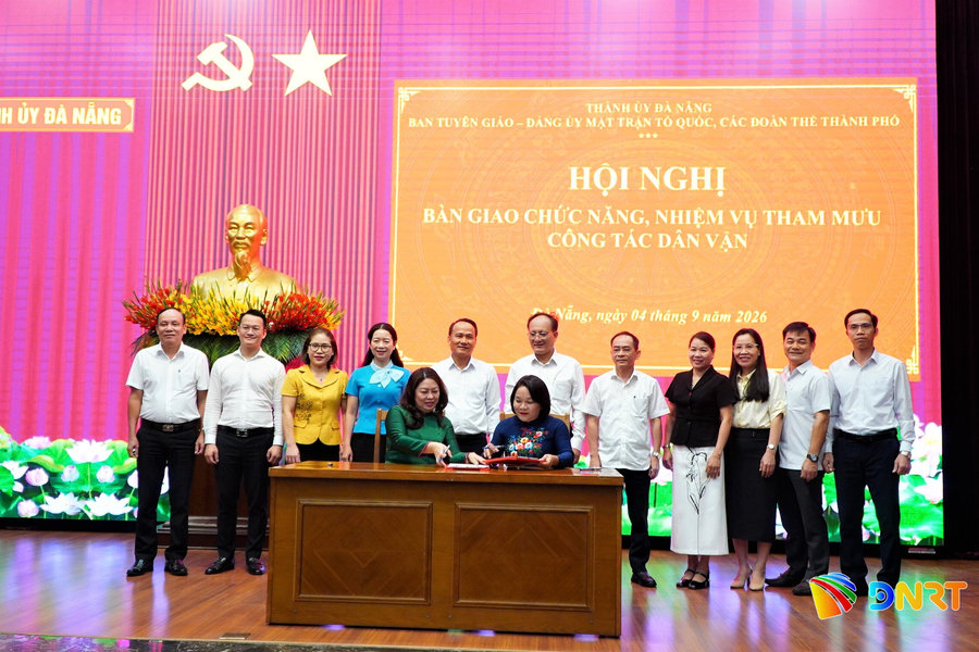 Bàn giao chức năng, nhiệm vụ tham mưu công tác dân vận về Đảng ủy MTTQ, các đoàn thể thành phố Đà Nẵng