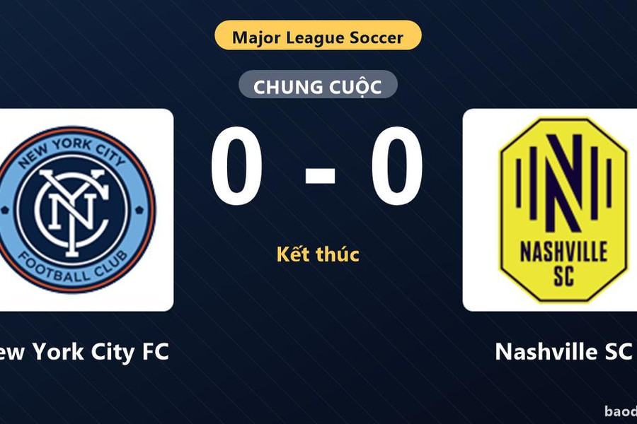 Hòa New York City FC, Nashville SC giữ vững ngôi đầu và cùng đối thủ giành vé đi tiếp