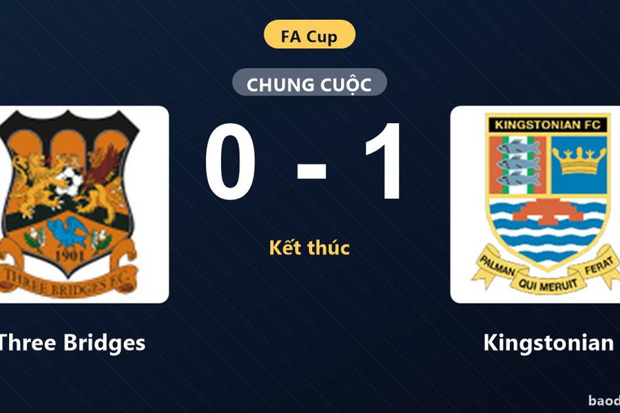 Kingstonian đánh bại Three Bridges tại vòng loại FA Cup