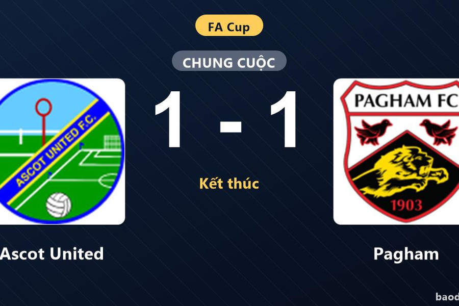 Ascot United và Pagham bất phân thắng bại tại vòng loại FA Cup