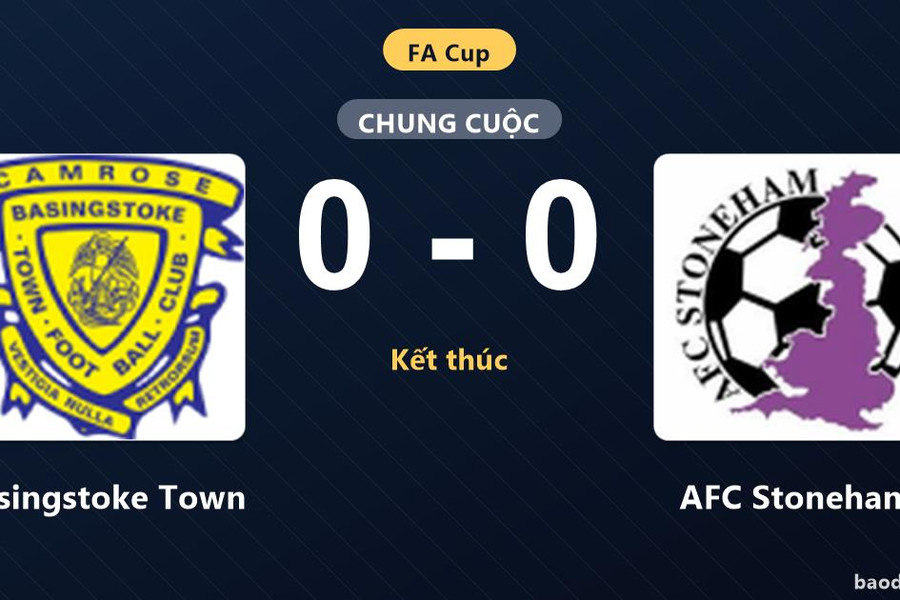 Basingstoke Town bất phân thắng bại trước AFC Stoneham tại FA Cup
