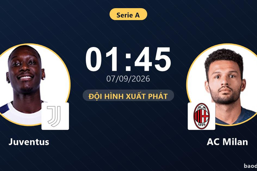 Trực tiếp Juventus vs AC Milan: Hiệp 2 bắt đầu, hòa 0-0