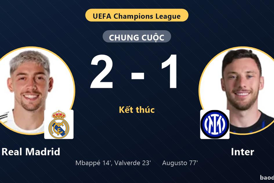 Hạ gục Inter, Real Madrid khởi đầu suôn sẻ còn đối thủ ôm hận ngày ra quân