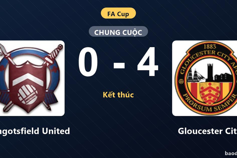 Thua đậm Gloucester City, Mangotsfield United nhận kết quả đắng ở FA Cup