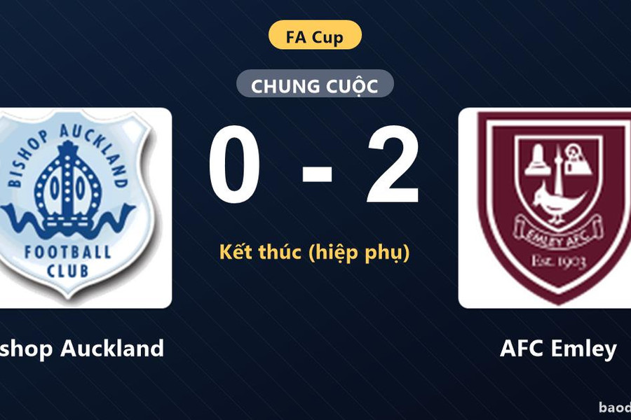 AFC Emley ca khúc khải hoàn, Bishop Auckland trắng tay ở trận đá lại FA Cup