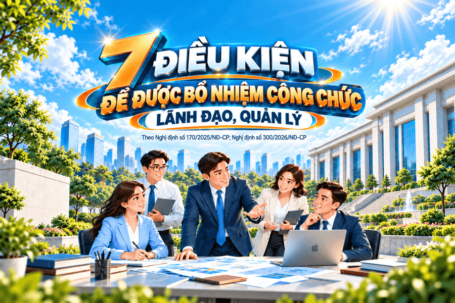 [Infographic] - 7 điều kiện để được bổ nhiệm công chức lãnh đạo, quản lý