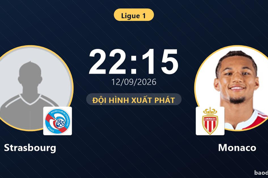 Trực tiếp Strasbourg vs Monaco: Trận đấu đang diễn ra