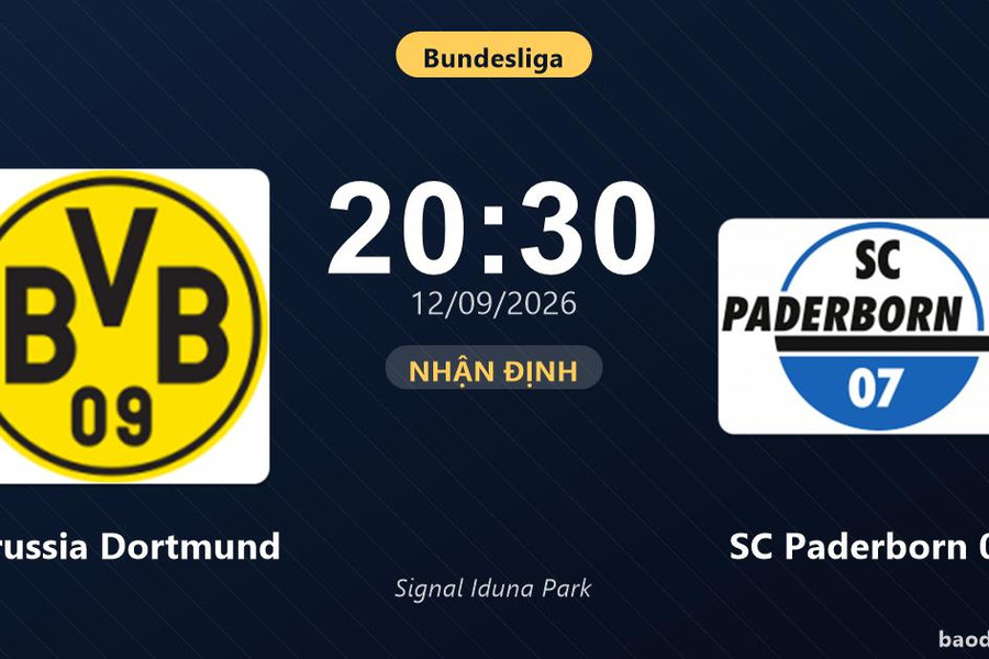 Nhận định Borussia Dortmund vs SC Paderborn 07: Cơ hội bám đuổi ngôi đầu
