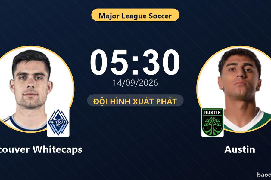 Trực tiếp Vancouver Whitecaps vs Austin: Trận đấu đang diễn ra