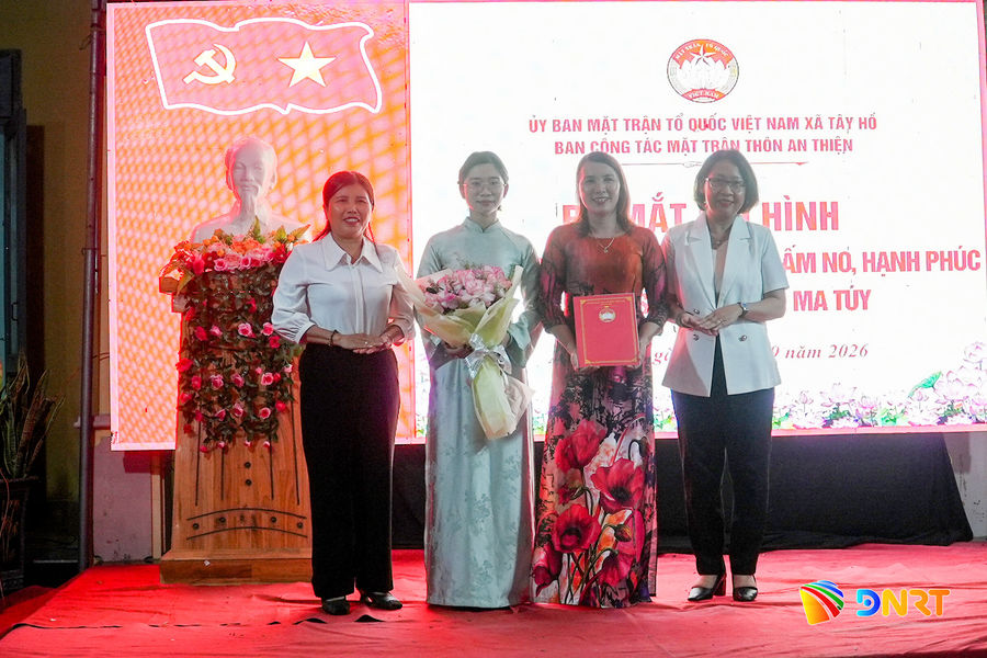 Xã Tây Hồ ra mắt Khu dân cư đoàn kết, an toàn, ấm no, hạnh phúc - xanh, sạch - không ma túy